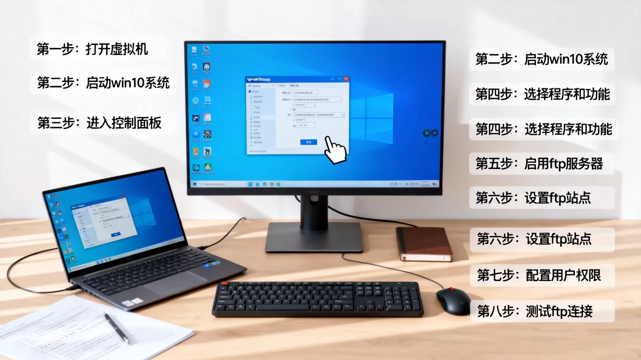 虚拟机中win10怎么搭建ftp服务器,具体步骤是什么 虚拟机中win10怎么搭建ftp服务器,具体步骤是什么