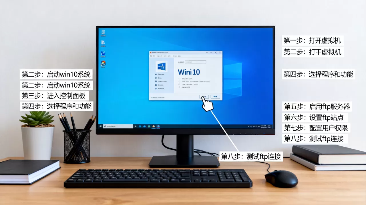 虚拟机中win10怎么搭建ftp服务器,具体步骤是什么 虚拟机中win10怎么搭建ftp服务器,具体步骤是什么