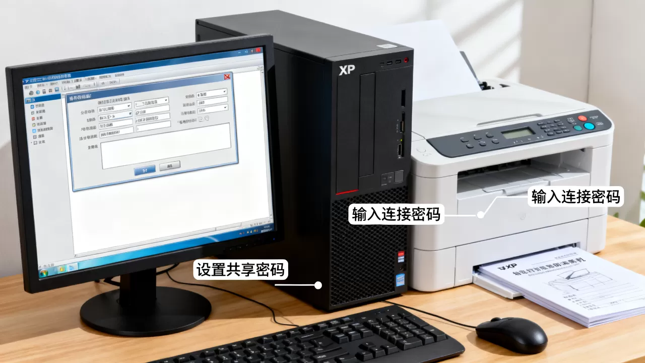 XP服务器共享打印机密码怎么设置,连接时提示密码怎么办? XP服务器共享打印机密码怎么设置,连接时提示密码怎么办?