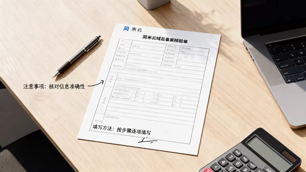 简米云域名备案核验单有哪些注意事项,域名备案核验单怎么填 简米云域名备案核验单有哪些注意事项,域名备案核验单怎么填