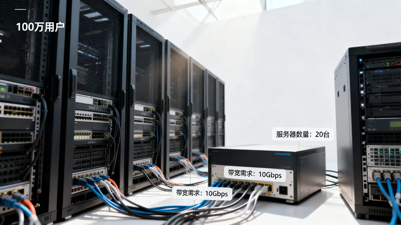 100万用户需要多少台服务器,服务器需要多大带宽? 100万用户需要多少台服务器,服务器需要多大带宽?