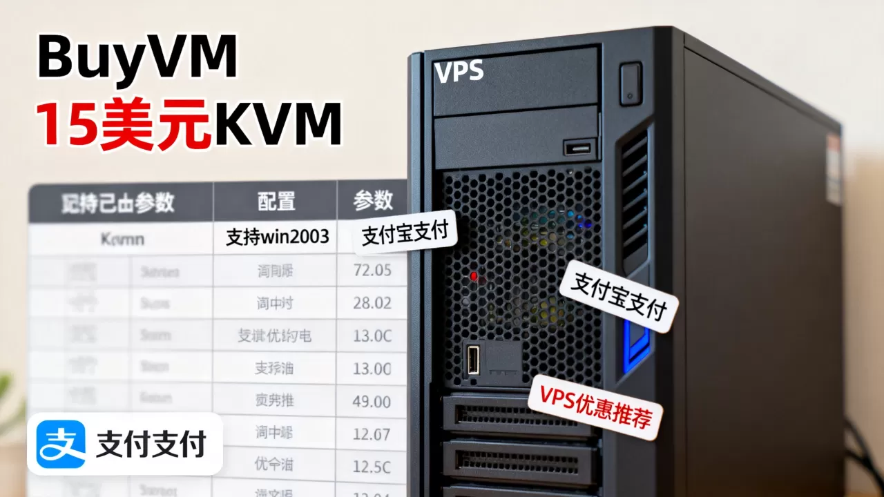 BuyVM 15美元KVM配置能装win2003还支持支付宝?,VPS优惠推荐有哪些? BuyVM 15美元KVM配置能装win2003还支持支付宝?,VPS优惠推荐有哪些?