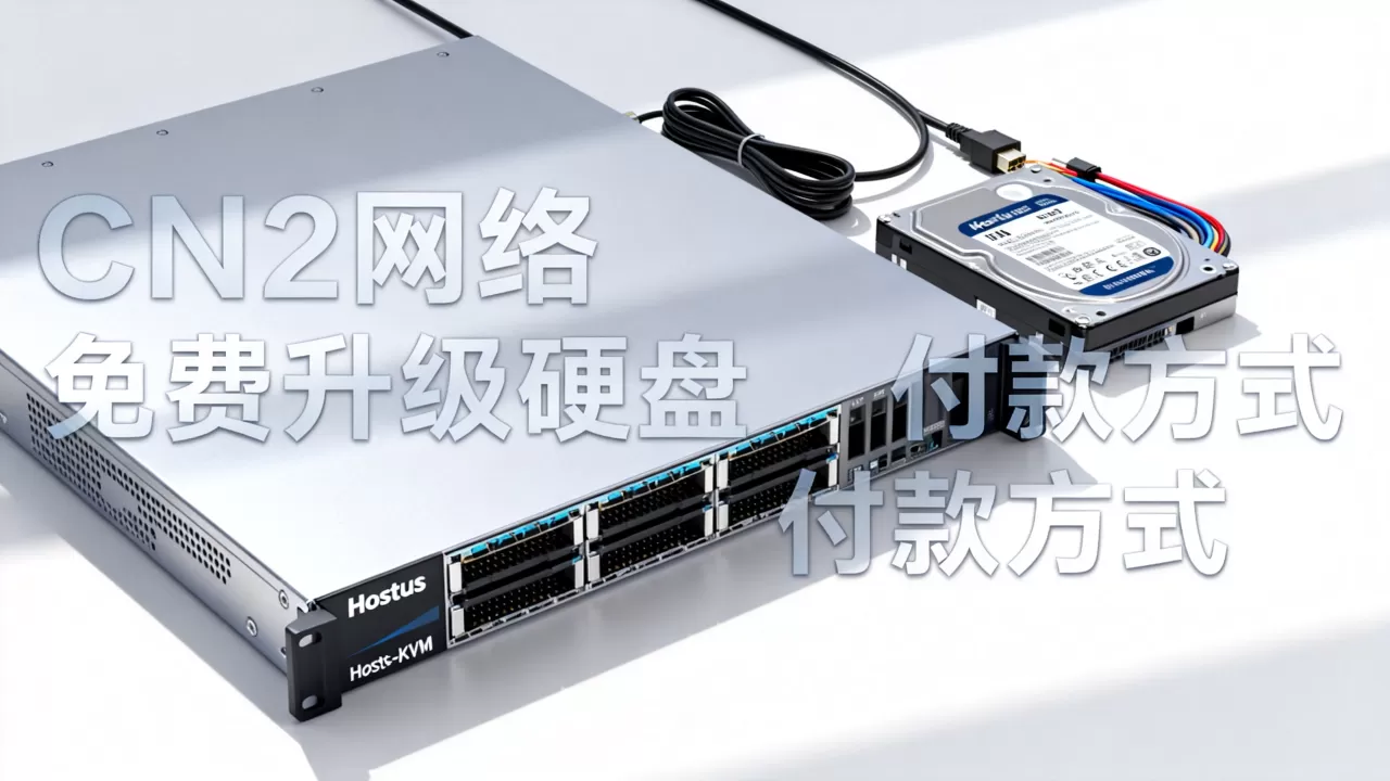 Hostus-KVM加入CN2网络免费升级硬盘?,怎么付款? Hostus-KVM加入CN2网络免费升级硬盘?,怎么付款?