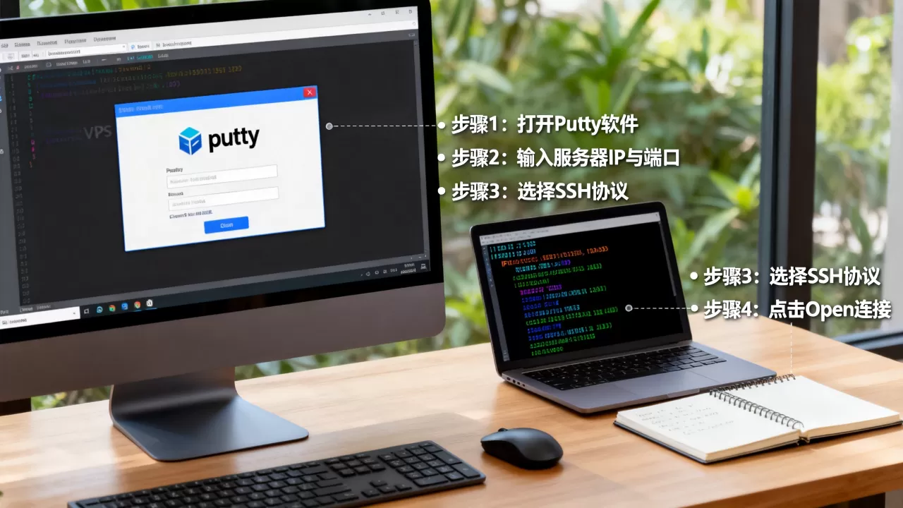 如何用putty连接VPS服务器?,详细步骤是什么? 如何用putty连接VPS服务器?,详细步骤是什么?