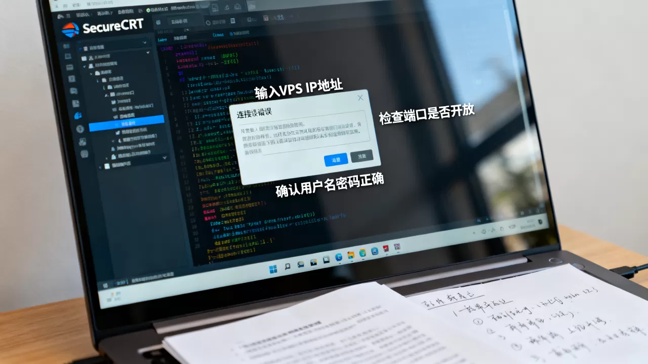 Windows SecureCRT如何连VPS,连接不上怎么办 Windows SecureCRT如何连VPS,连接不上怎么办