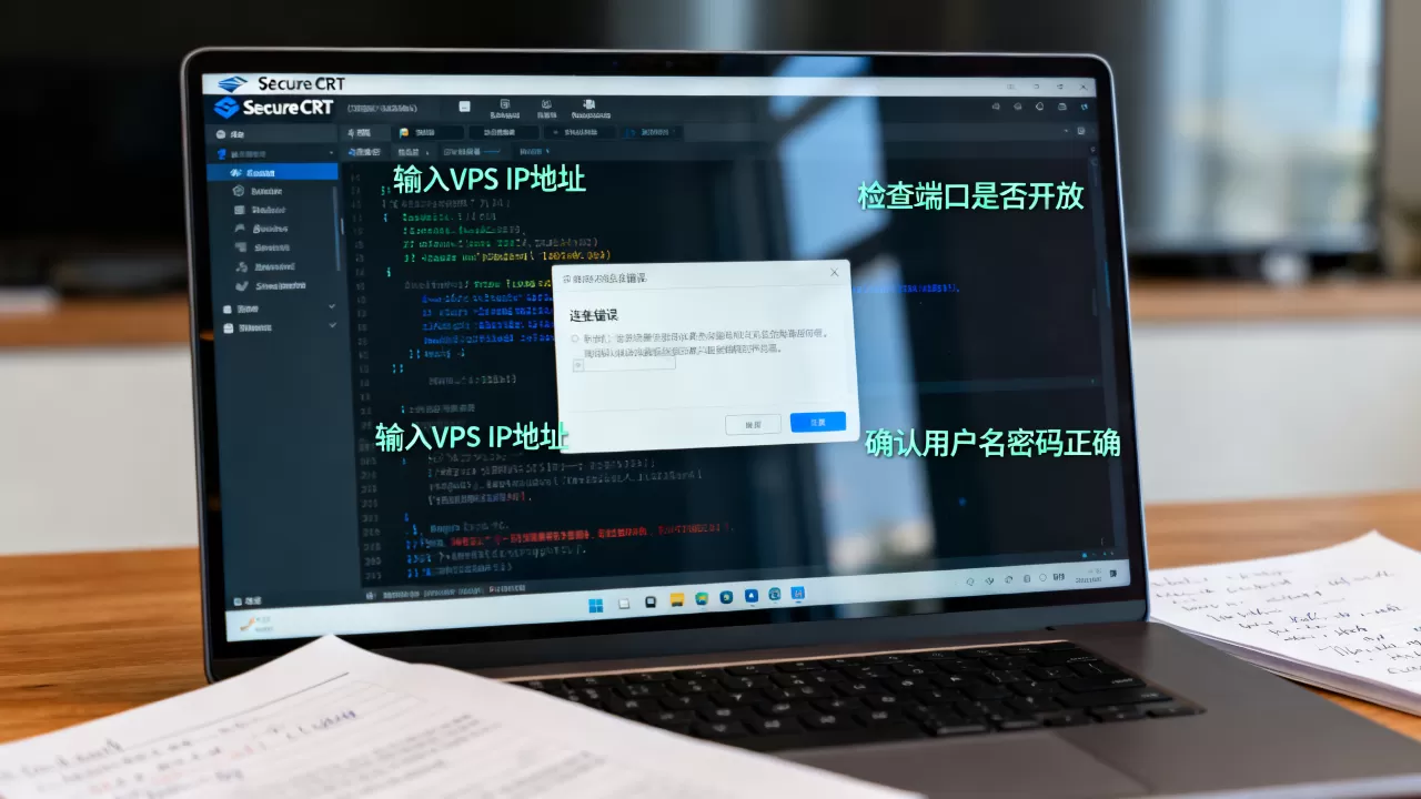 Windows SecureCRT如何连VPS,连接不上怎么办 Windows SecureCRT如何连VPS,连接不上怎么办