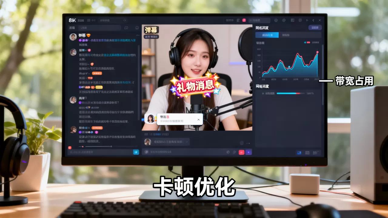 直播弹幕和礼物消息有多占带宽?,直播间卡顿优化技巧 直播弹幕和礼物消息有多占带宽?,直播间卡顿优化技巧