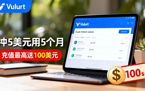 Vultr冲5美元用5个月靠谱吗，Vultr充值最高送100美元活动。
