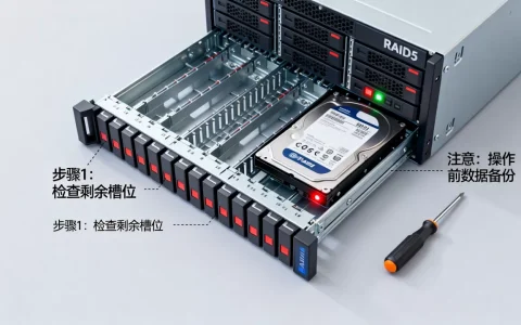 服务器RAID5加一块硬盘怎么设置，需要注意什么？