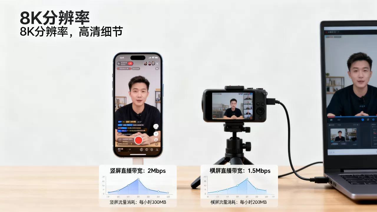 竖屏直播和横屏直播带宽差多少,为什么竖屏更耗流量? 竖屏直播和横屏直播带宽差多少,为什么竖屏更耗流量?