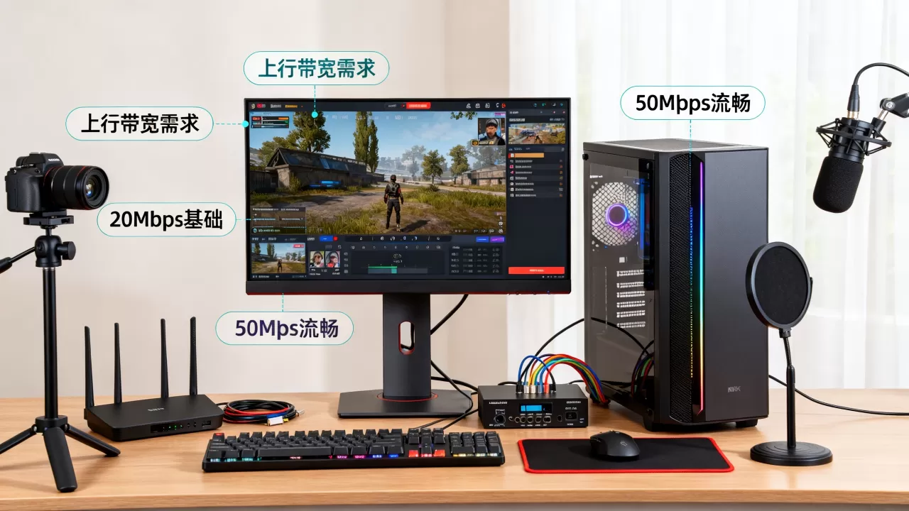 游戏直播高码率推流到底要多少上行带宽,上行带宽多少兆够用? 游戏直播高码率推流到底要多少上行带宽,上行带宽多少兆够用?
