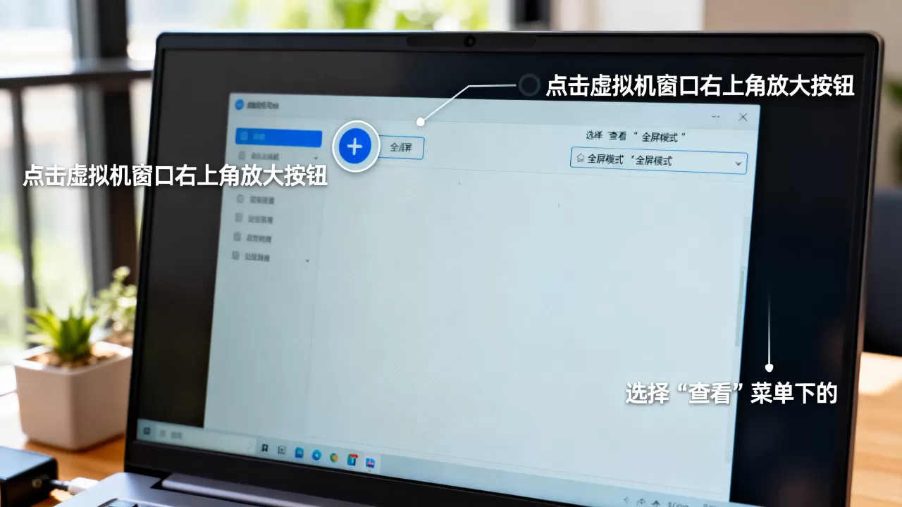 虚拟机界面怎么放大显示,虚拟机全屏怎么设置 虚拟机界面怎么放大显示,虚拟机全屏怎么设置