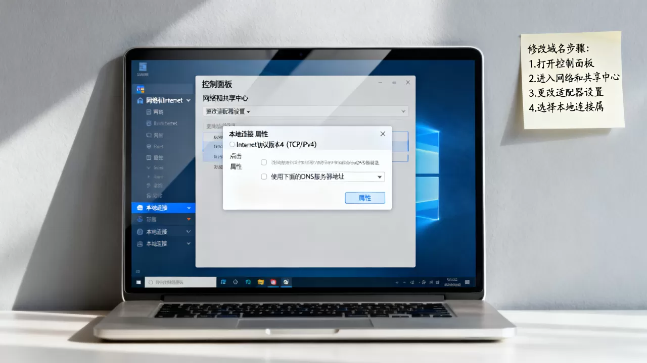 Win10系统如何改域名?,win10修改域名在哪里设置 Win10系统如何改域名?,win10修改域名在哪里设置