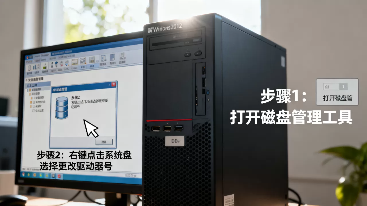 服务器win2012系统盘怎么改为D盘,步骤是什么? 服务器win2012系统盘怎么改为D盘,步骤是什么?
