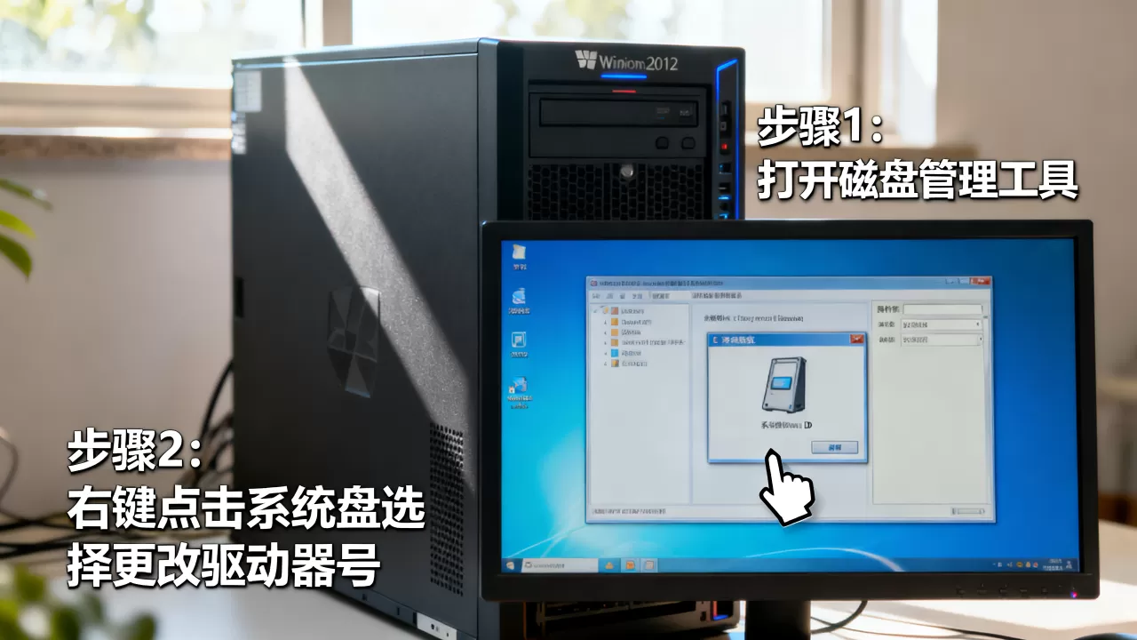服务器win2012系统盘怎么改为D盘,步骤是什么? 服务器win2012系统盘怎么改为D盘,步骤是什么?