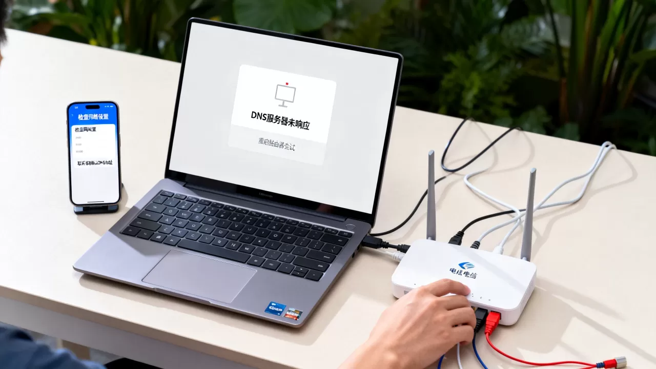 电信宽带dns辅服务器未响应怎么解决,是什么原因? 电信宽带dns辅服务器未响应怎么解决,是什么原因?