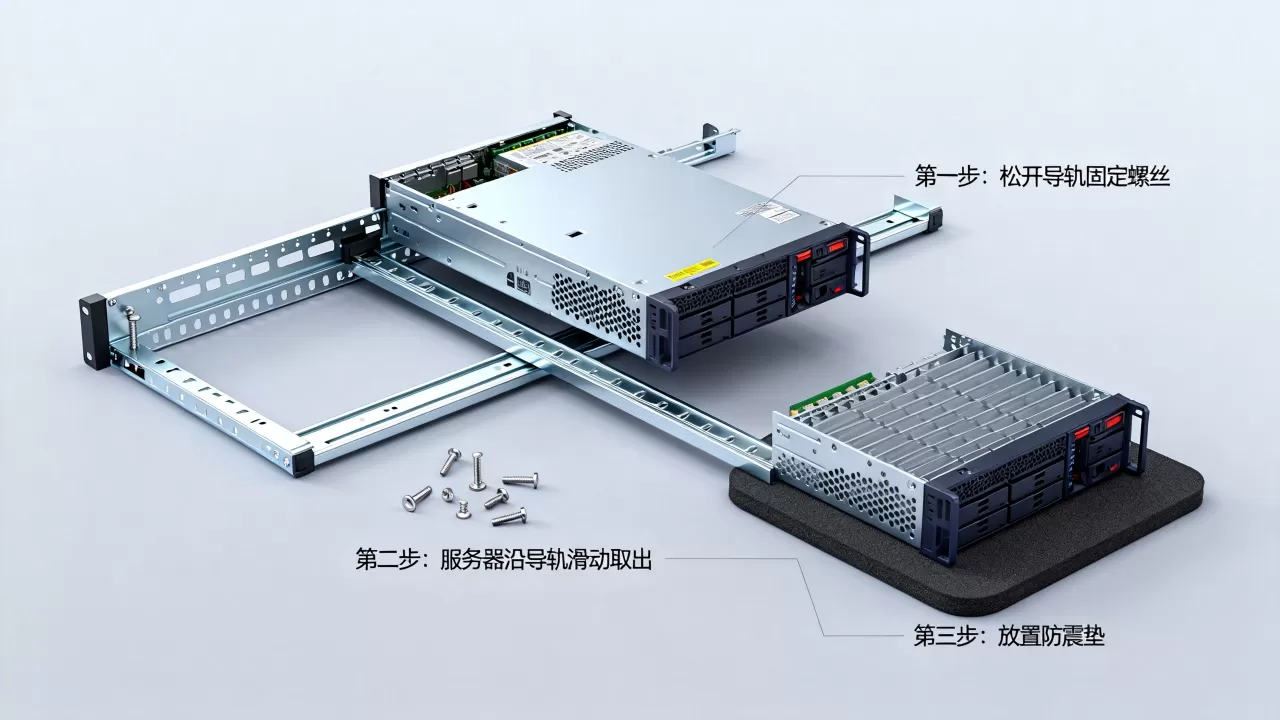 4U服务器如何从导轨上安全拆下来,服务器导轨拆卸步骤有哪些? 4U服务器如何从导轨上安全拆下来,服务器导轨拆卸步骤有哪些?