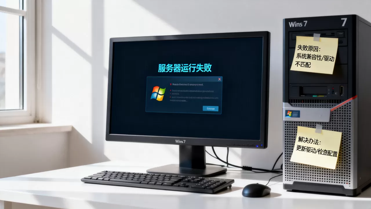 Win7装服务器运行失败啥原因,win7服务器启动失败怎么办 Win7装服务器运行失败啥原因,win7服务器启动失败怎么办
