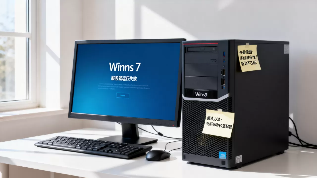 Win7装服务器运行失败啥原因,win7服务器启动失败怎么办 Win7装服务器运行失败啥原因,win7服务器启动失败怎么办