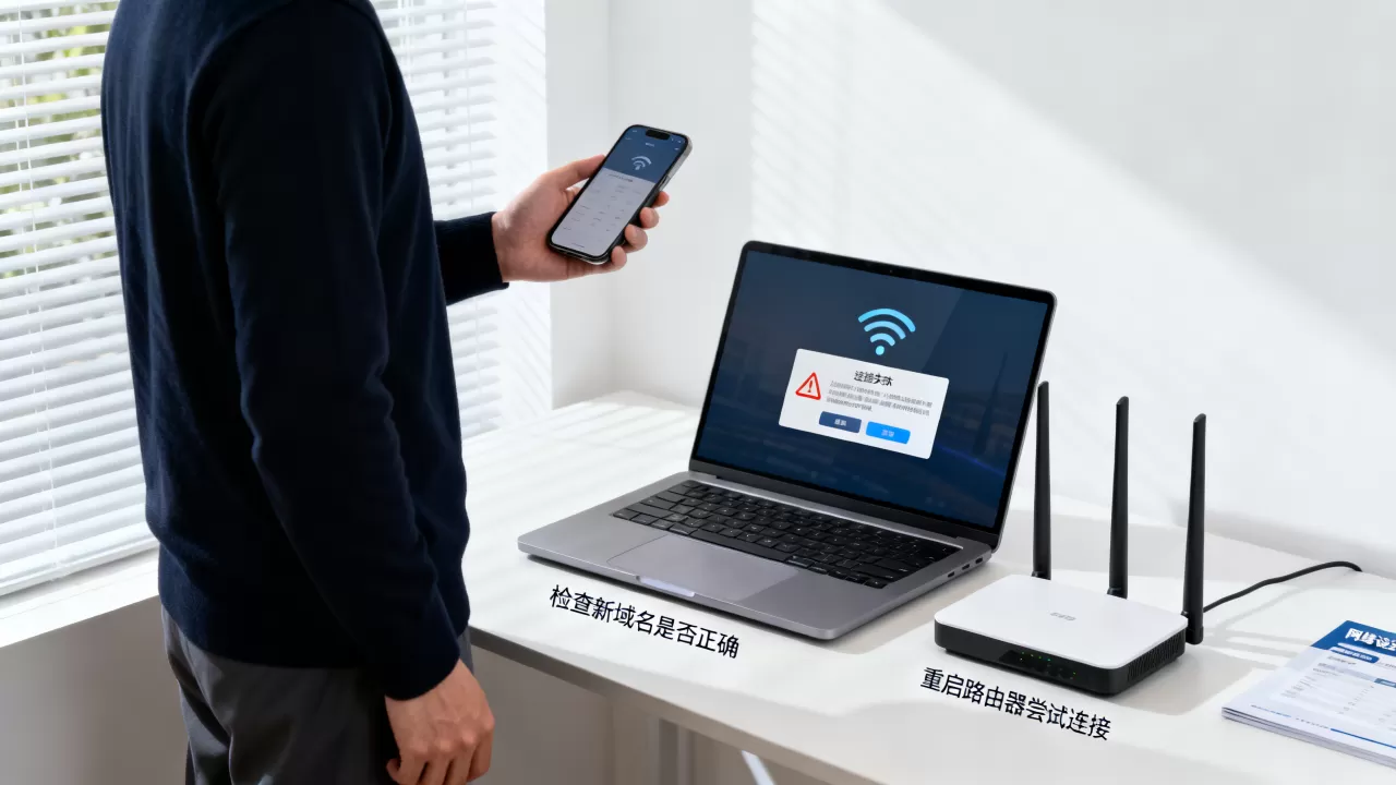 企业改无线网域名后员工无法连接怎么办,无线网连不上如何修复 企业改无线网域名后员工无法连接怎么办,无线网连不上如何修复
