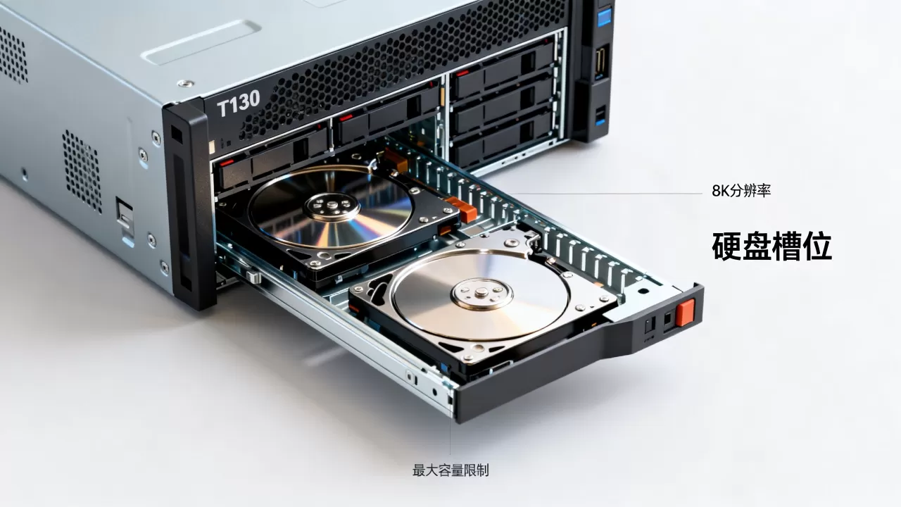 T130服务器最多能装几块硬盘,为什么容量受限? T130服务器最多能装几块硬盘,为什么容量受限?
