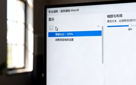 服务器版win10字体如何调整，系统字体大小怎么设置？