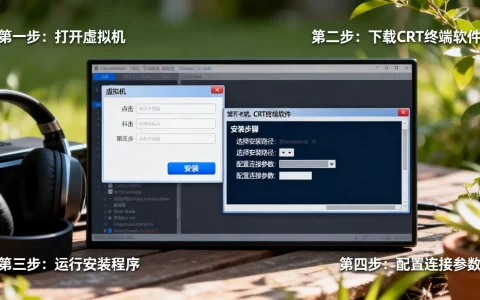 虚拟机中如何正确安装配置CRT终端？，具体步骤是什么