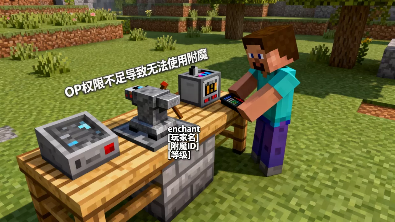 我的世界服务器OP为什么用不了附魔?,附魔指令怎么用 我的世界服务器OP为什么用不了附魔?,附魔指令怎么用