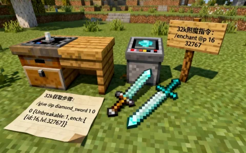 我的世界服务器里怎么弄32k？,32k附魔指令是什么