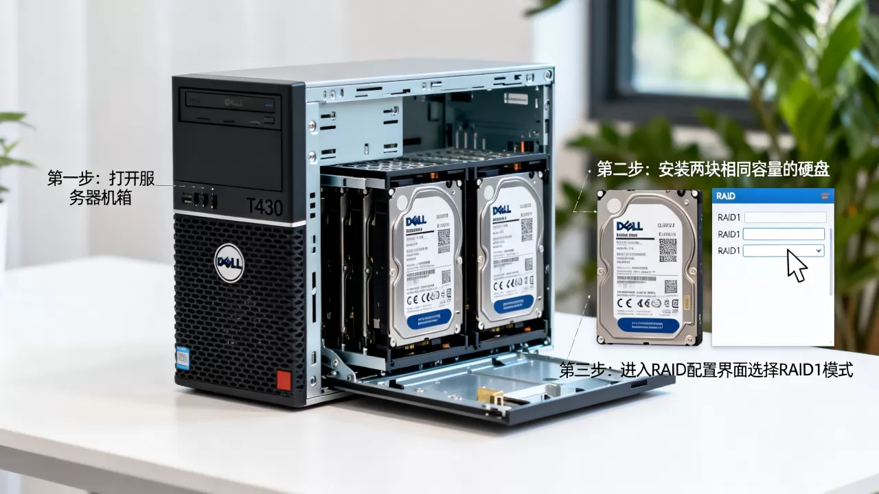 戴尔T430服务器怎么做RAID1,具体步骤是什么? 戴尔T430服务器怎么做RAID1,具体步骤是什么?