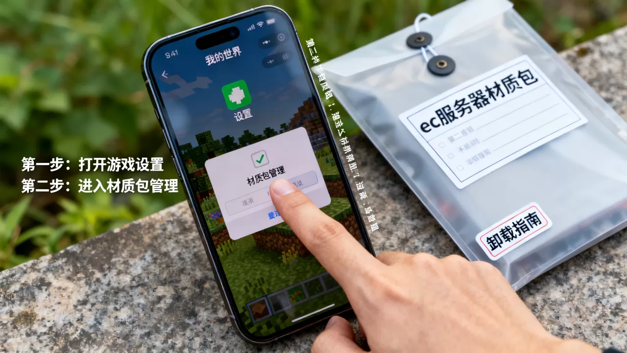 如何卸下我的世界ec服务器材质包,手机版操作教程 如何卸下我的世界ec服务器材质包,手机版操作教程