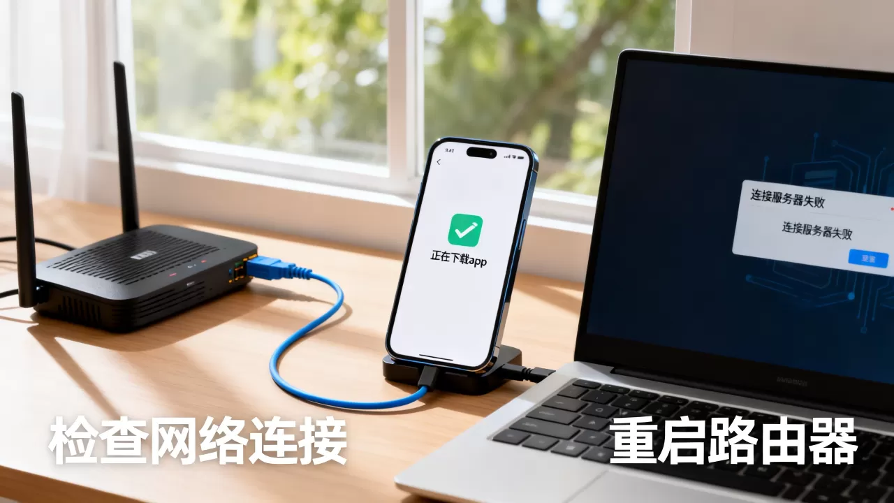 手机app下载时电脑连接服务器为何出错,怎么办? 手机app下载时电脑连接服务器为何出错,怎么办?