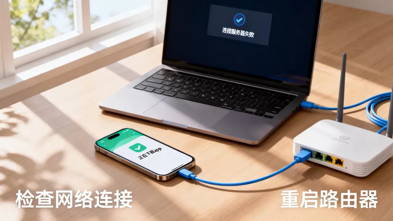 手机app下载时电脑连接服务器为何出错,怎么办? 手机app下载时电脑连接服务器为何出错,怎么办?