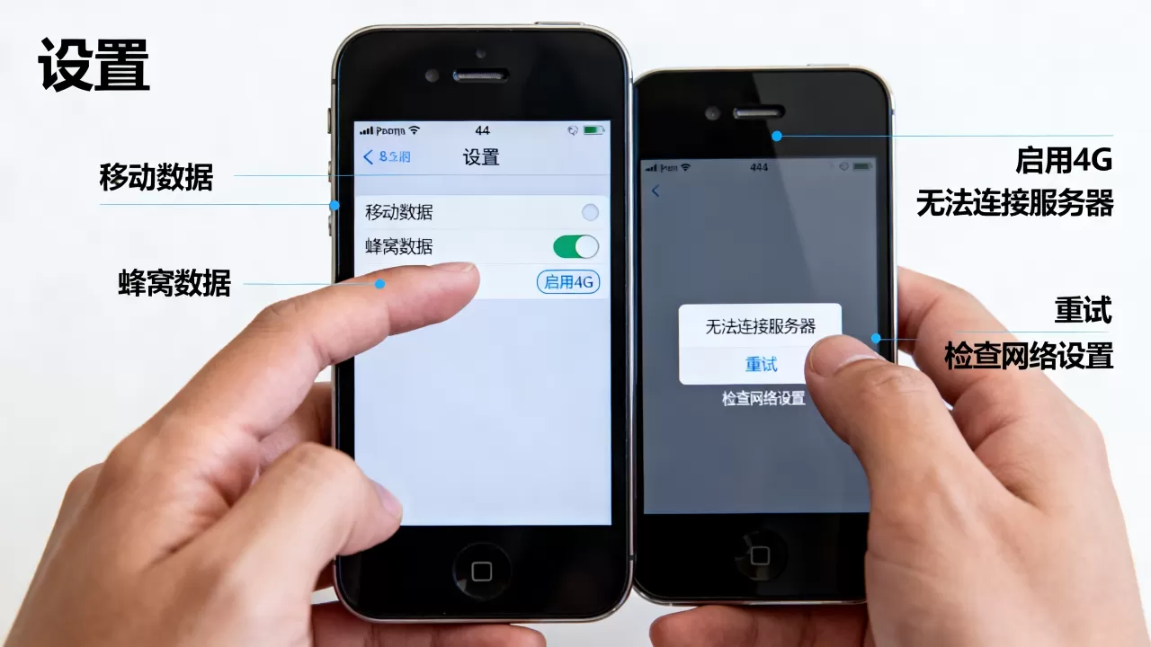 苹果4s移动如何开数据连接,苹果4s无法连接服务器怎么办? 苹果4s移动如何开数据连接,苹果4s无法连接服务器怎么办?