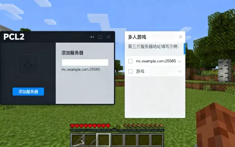 PCL2如何进第三方服务器，我的世界第三方服务器地址怎么填
