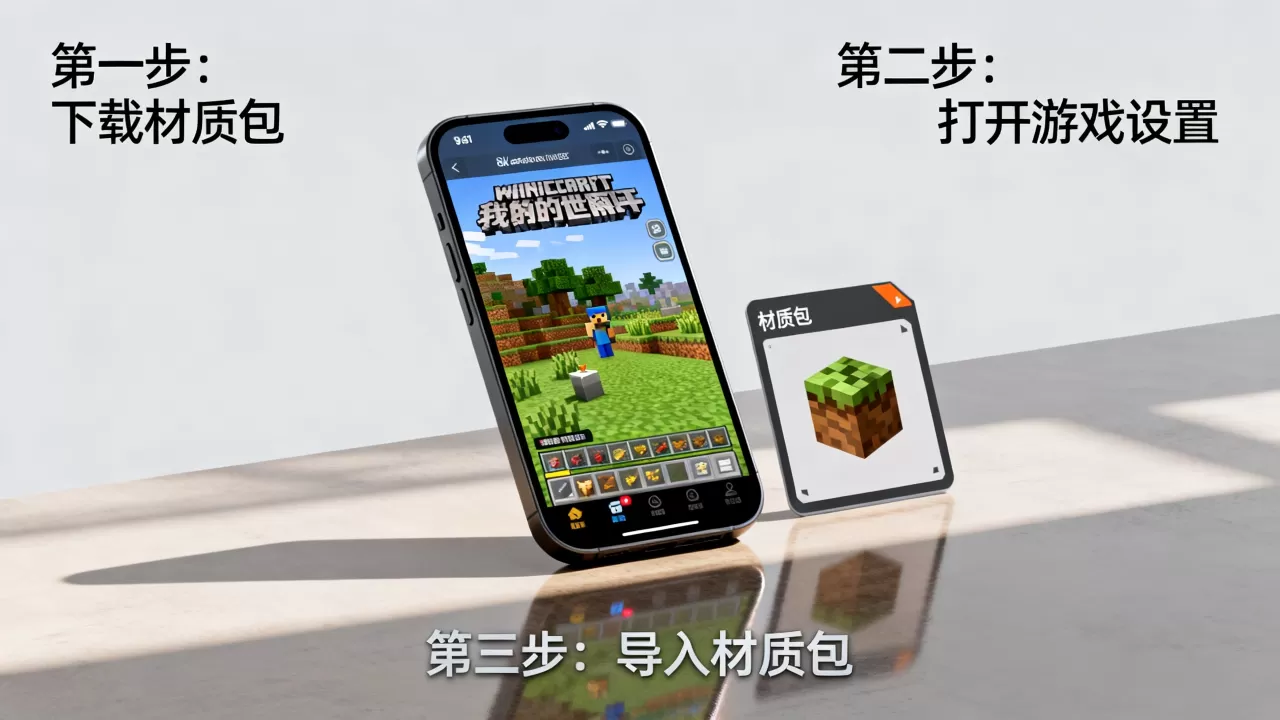 手机网易MC服务器怎么加材质,我的世界手机版材质包怎么导入? 手机网易MC服务器怎么加材质,我的世界手机版材质包怎么导入?
