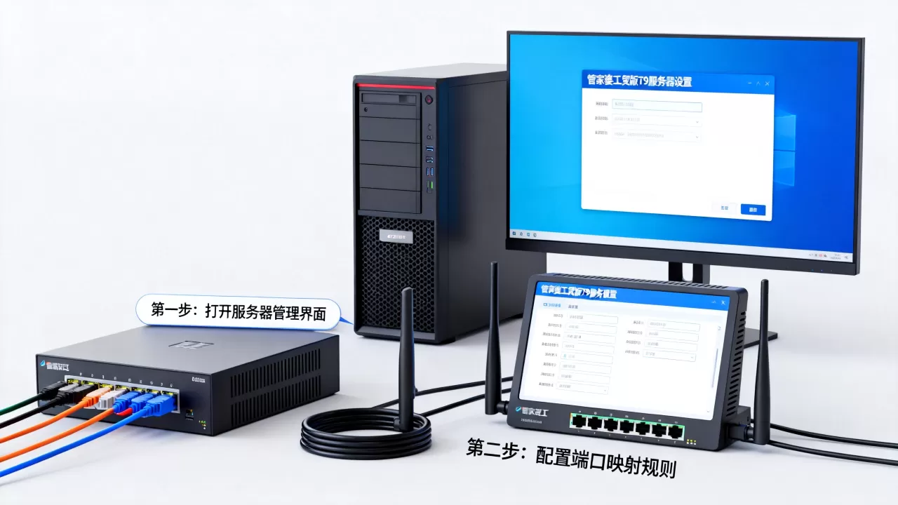 管家婆工贸版T9服务器设置步骤有哪些,端口映射怎么配置 管家婆工贸版T9服务器设置步骤有哪些,端口映射怎么配置