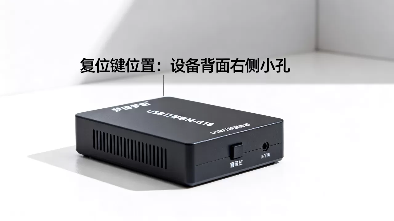 梦田USB打印服务器M-G18如何重置,复位键在哪里? 梦田USB打印服务器M-G18如何重置,复位键在哪里?