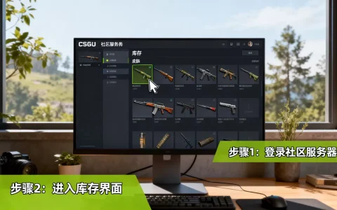 csgo社区服务器怎么看自己抽的皮肤呢，在哪里查看？