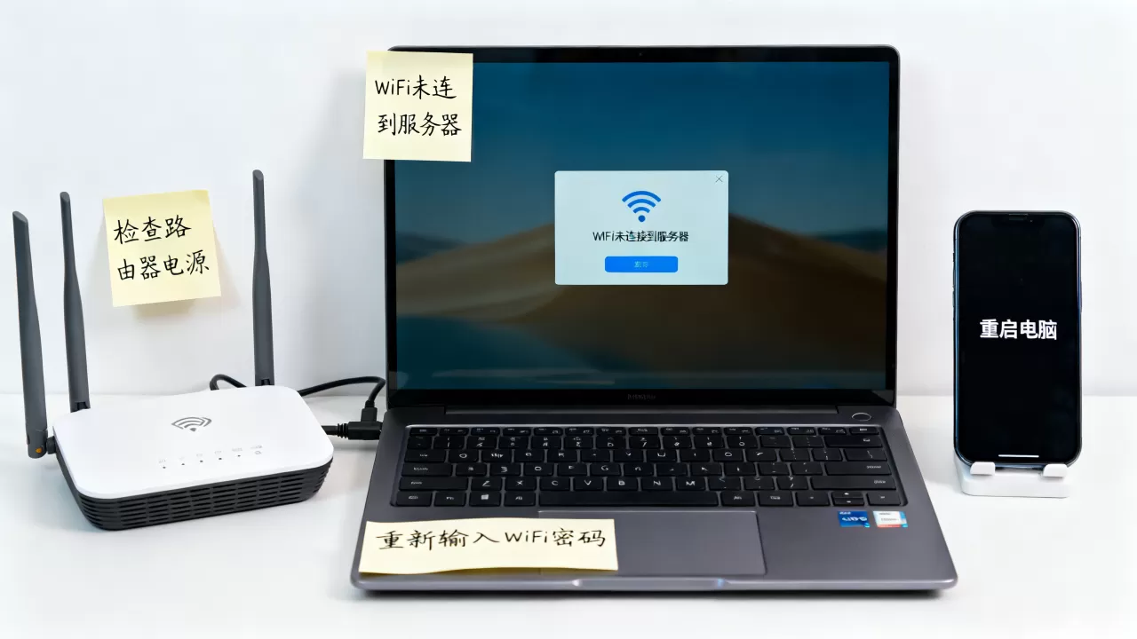 电脑显示wifi未连接到服务器是什么原因,怎么解决? 电脑显示wifi未连接到服务器是什么原因,怎么解决?