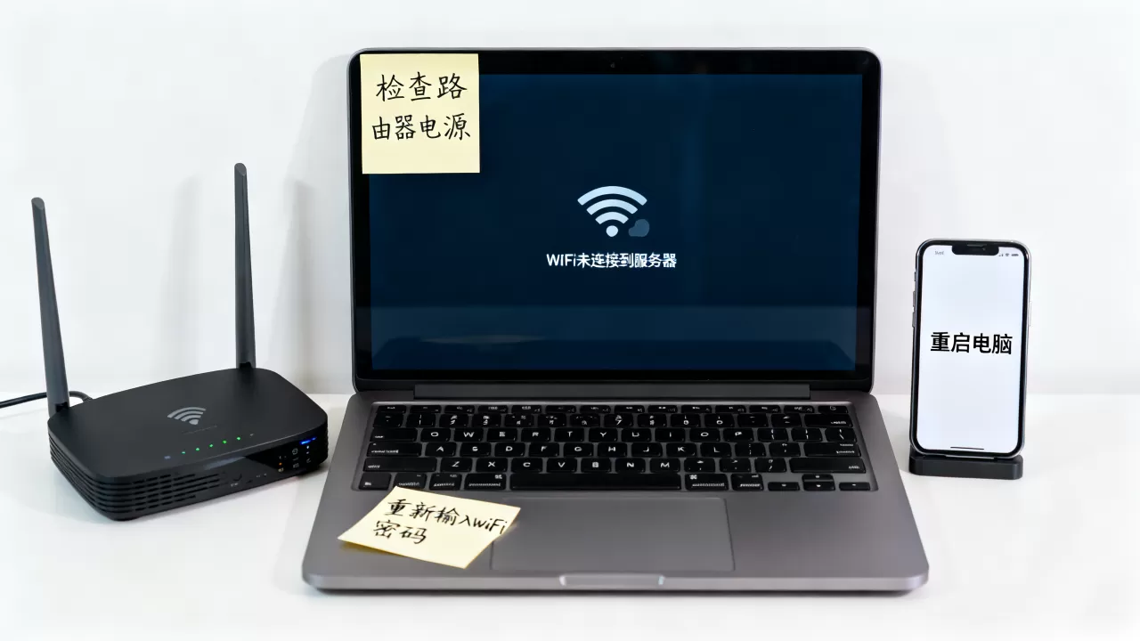 电脑显示wifi未连接到服务器是什么原因,怎么解决? 电脑显示wifi未连接到服务器是什么原因,怎么解决?