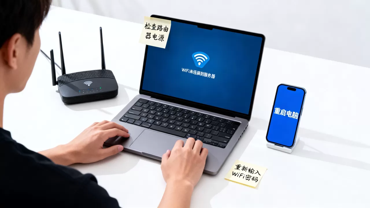 电脑显示wifi未连接到服务器是什么原因,怎么解决? 电脑显示wifi未连接到服务器是什么原因,怎么解决?