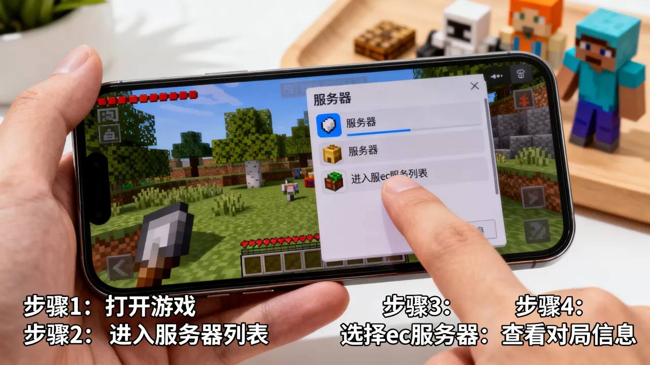 我的世界手机端ec服务器如何查看对局,步骤是什么? 我的世界手机端ec服务器如何查看对局,步骤是什么?