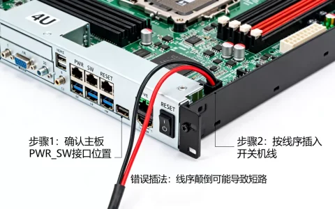 4U服务器主板开关机线怎么插，开关机线接错会烧主板吗？