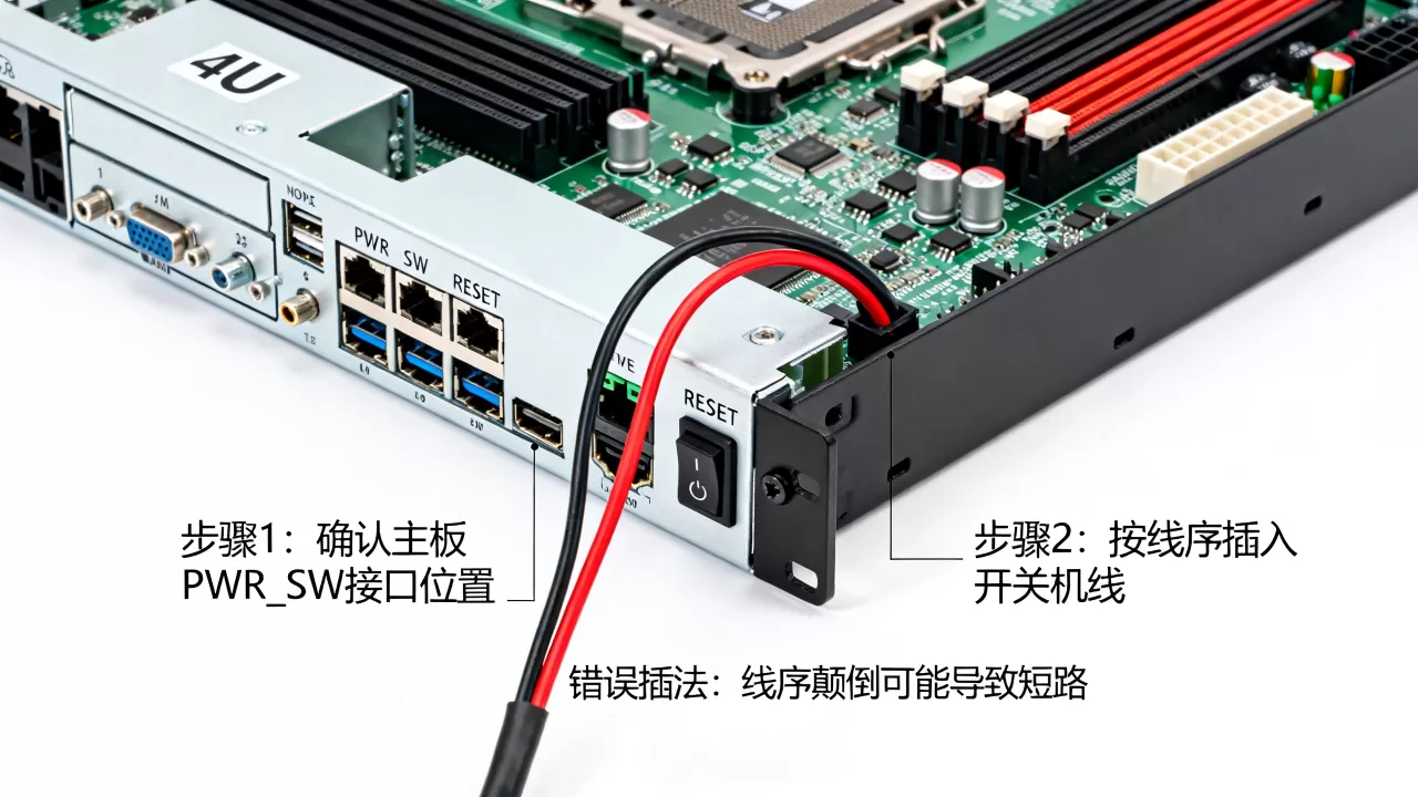 4U服务器主板开关机线怎么插,开关机线接错会烧主板吗? 4U服务器主板开关机线怎么插,开关机线接错会烧主板吗?