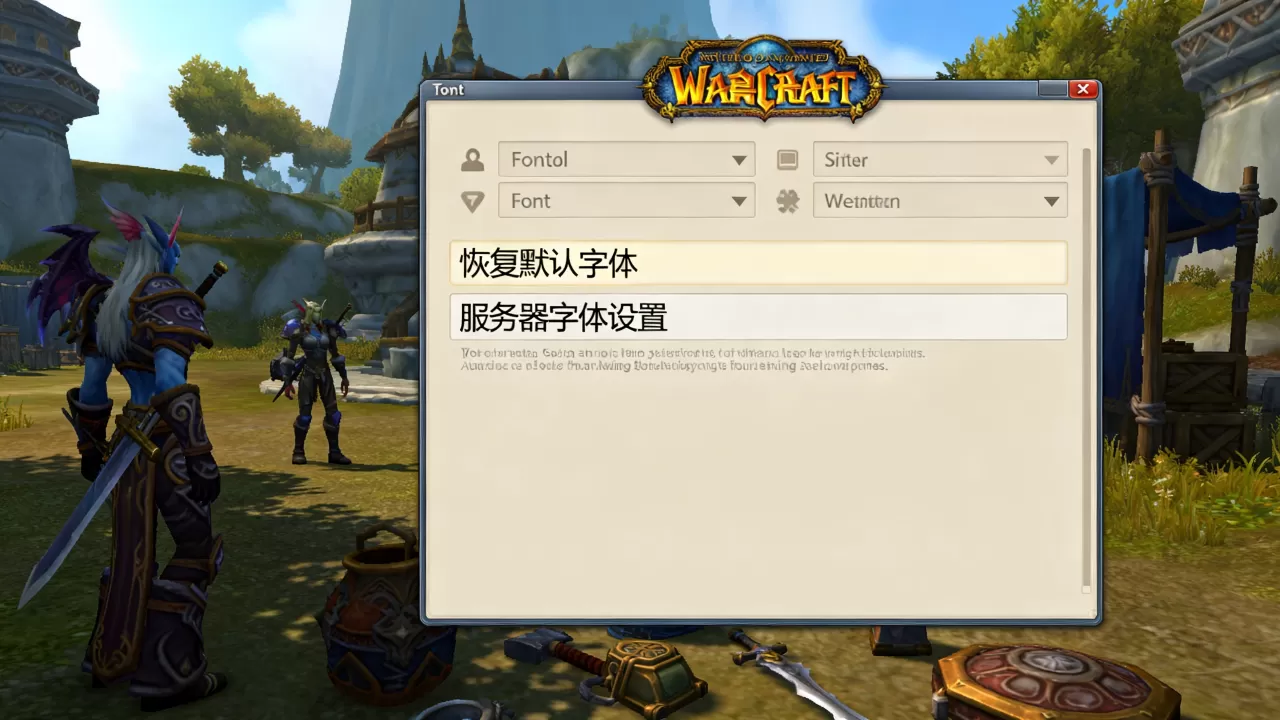 Wow字体改到服务器怎么办,魔兽世界字体怎么恢复默认? Wow字体改到服务器怎么办,魔兽世界字体怎么恢复默认?