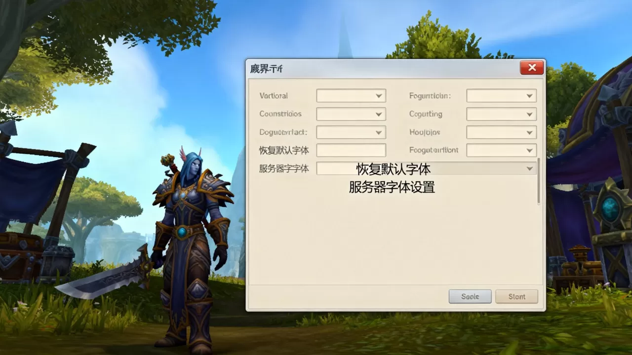 Wow字体改到服务器怎么办,魔兽世界字体怎么恢复默认? Wow字体改到服务器怎么办,魔兽世界字体怎么恢复默认?