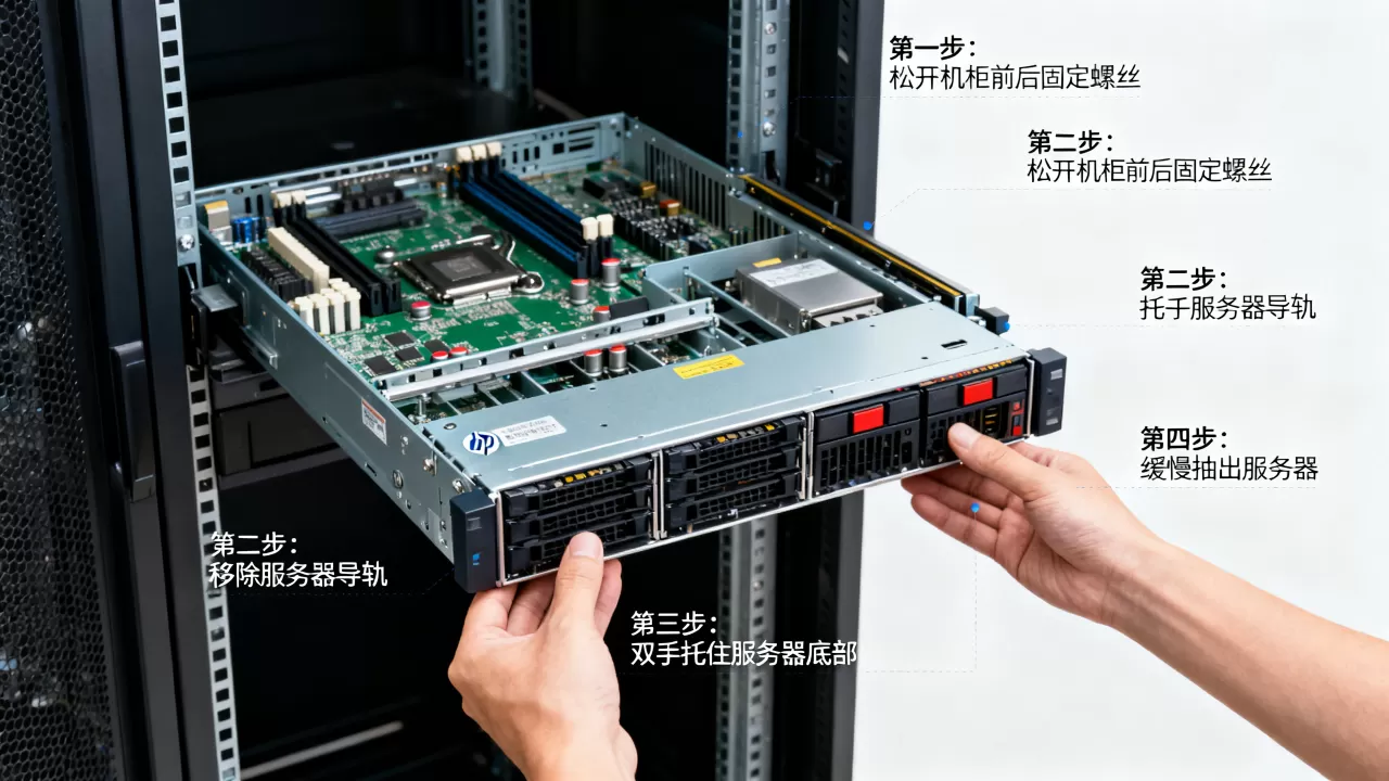 hp dl388服务器怎么从机柜拆下来?,拆卸步骤教程 hp dl388服务器怎么从机柜拆下来?,拆卸步骤教程