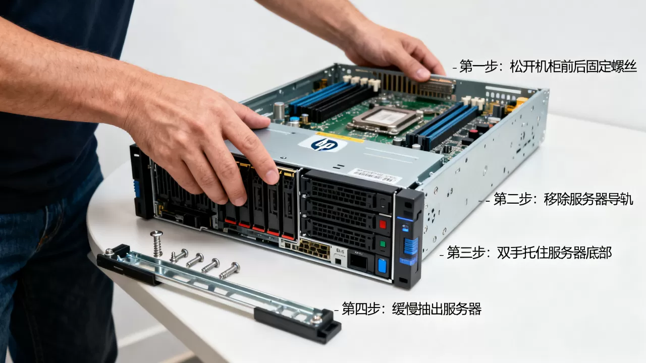 hp dl388服务器怎么从机柜拆下来?,拆卸步骤教程 hp dl388服务器怎么从机柜拆下来?,拆卸步骤教程