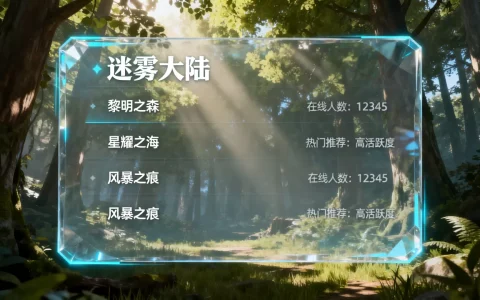 迷雾大陆有哪些服务器可以选，哪个服务器人最多最好玩？